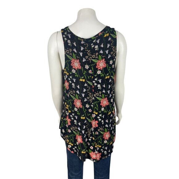 Set of 2 Old Navy Luxe Tank Tops Medium Floral Sleeveless Blouse - Picture 3 of 11